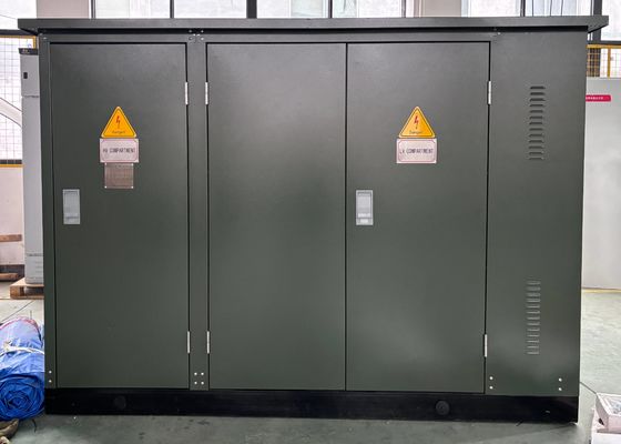 Plage d'utilisation de la sous-station de transformateur compact ±2 × 2,5% méthode de refroidissement ONAN et 25 niveaux d'huile pour la distribution d'énergie